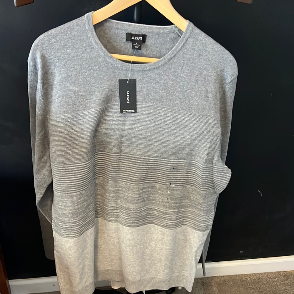 Alfani Gray Crewneck Sweater